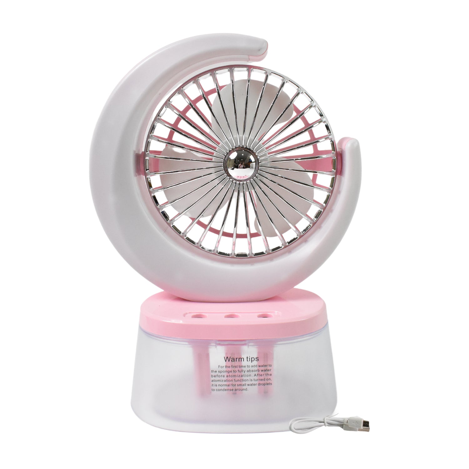 Desktop Fan - Camping Fan With Led Light Portable Humidifying Fan (1 Pc Plug Play Fan) - Springkart 