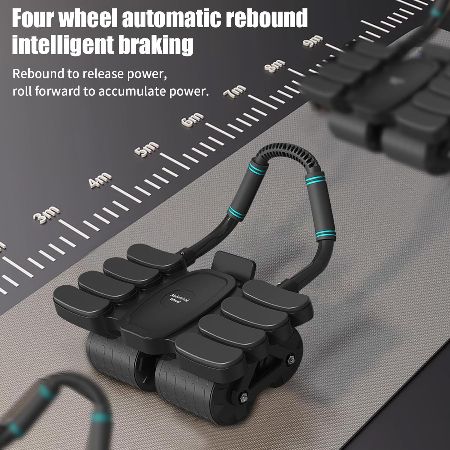 Automatic Rebound Abdominal Wheel With 8 Elbow Supports (1 Pc) - Springkart 