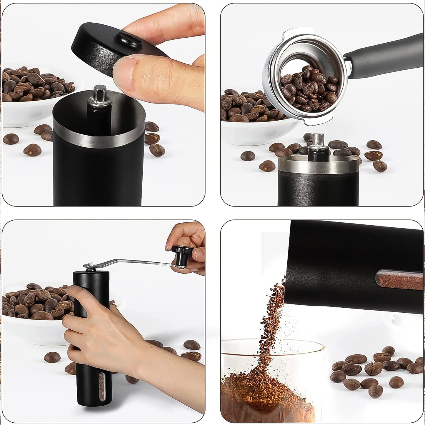 Portable Stainless Steel Manual Coffee Grinder (1 Pc) - Springkart 