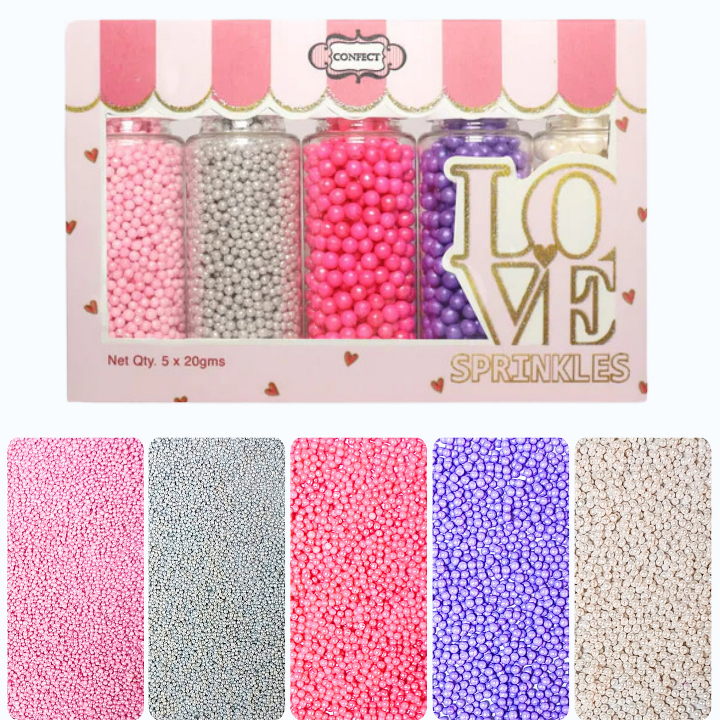 Pretty Princess Disco Balls Assorted Sprinkles (DB-01) - 100Gms