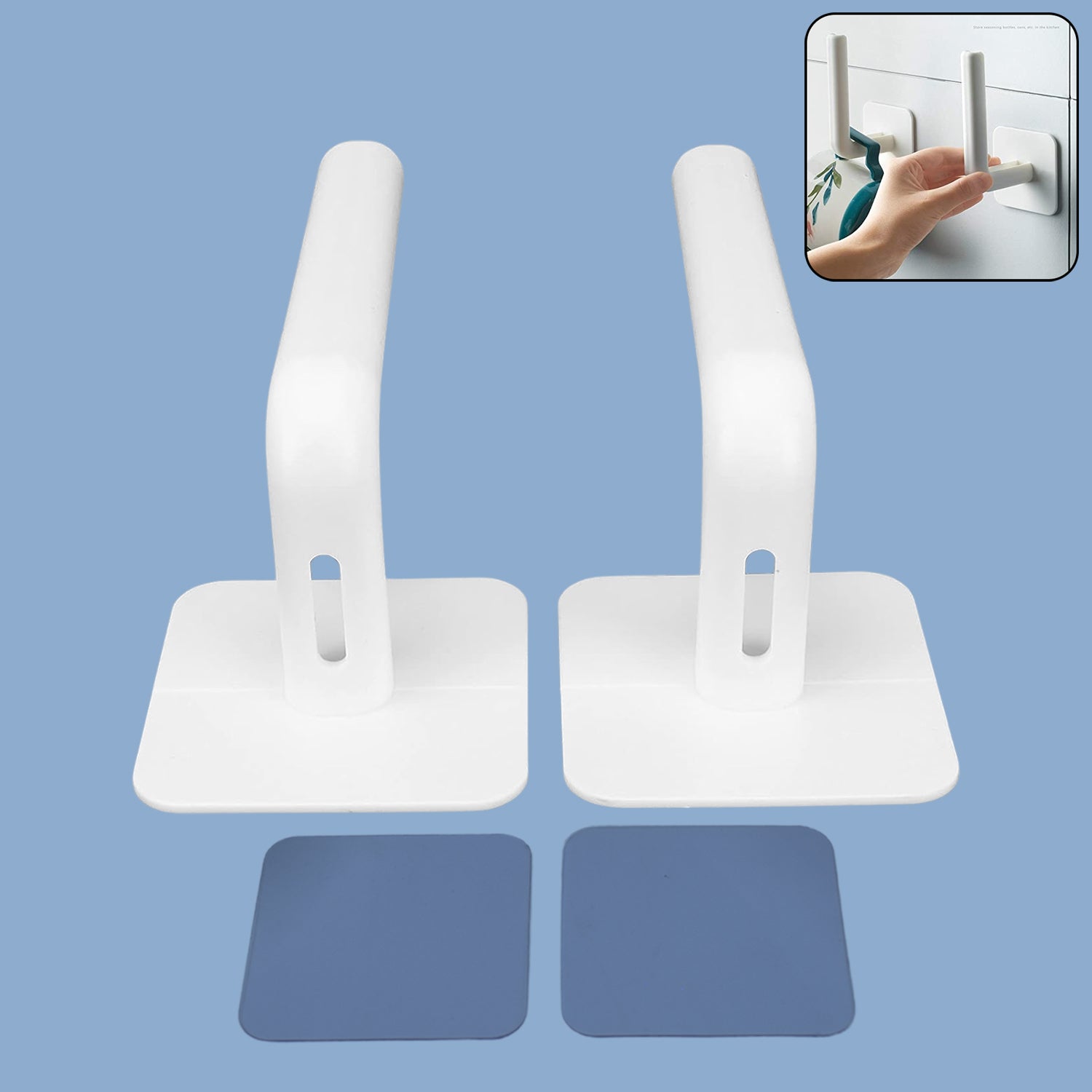 Multipurpose Shelf Organizer Hanging Storage Rack (2 Pc Set With 2 Adhesive Hook) - Springkart 