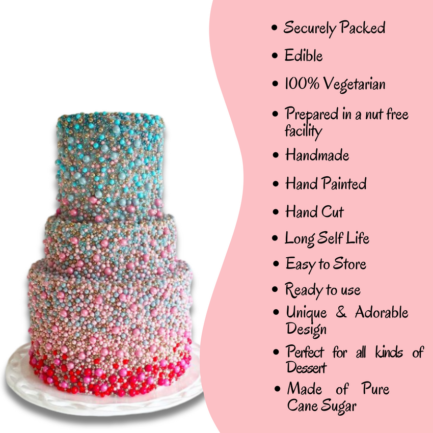 Pretty Princess Disco Balls Assorted Sprinkles (DB-01) - 100Gms