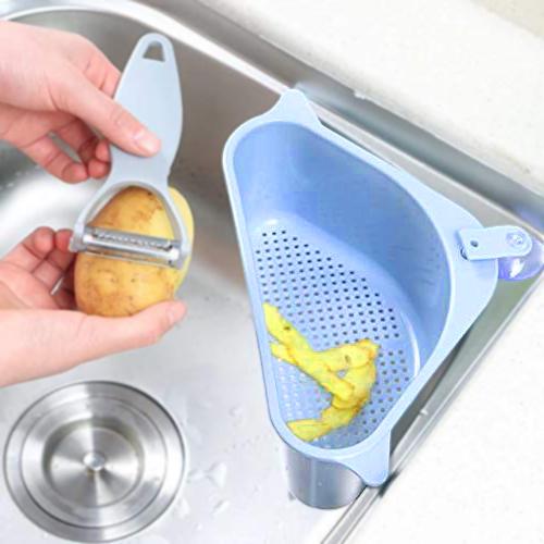 Triangular Multi Functional Drainer Shelf Sink Storage Holder - Springkart 