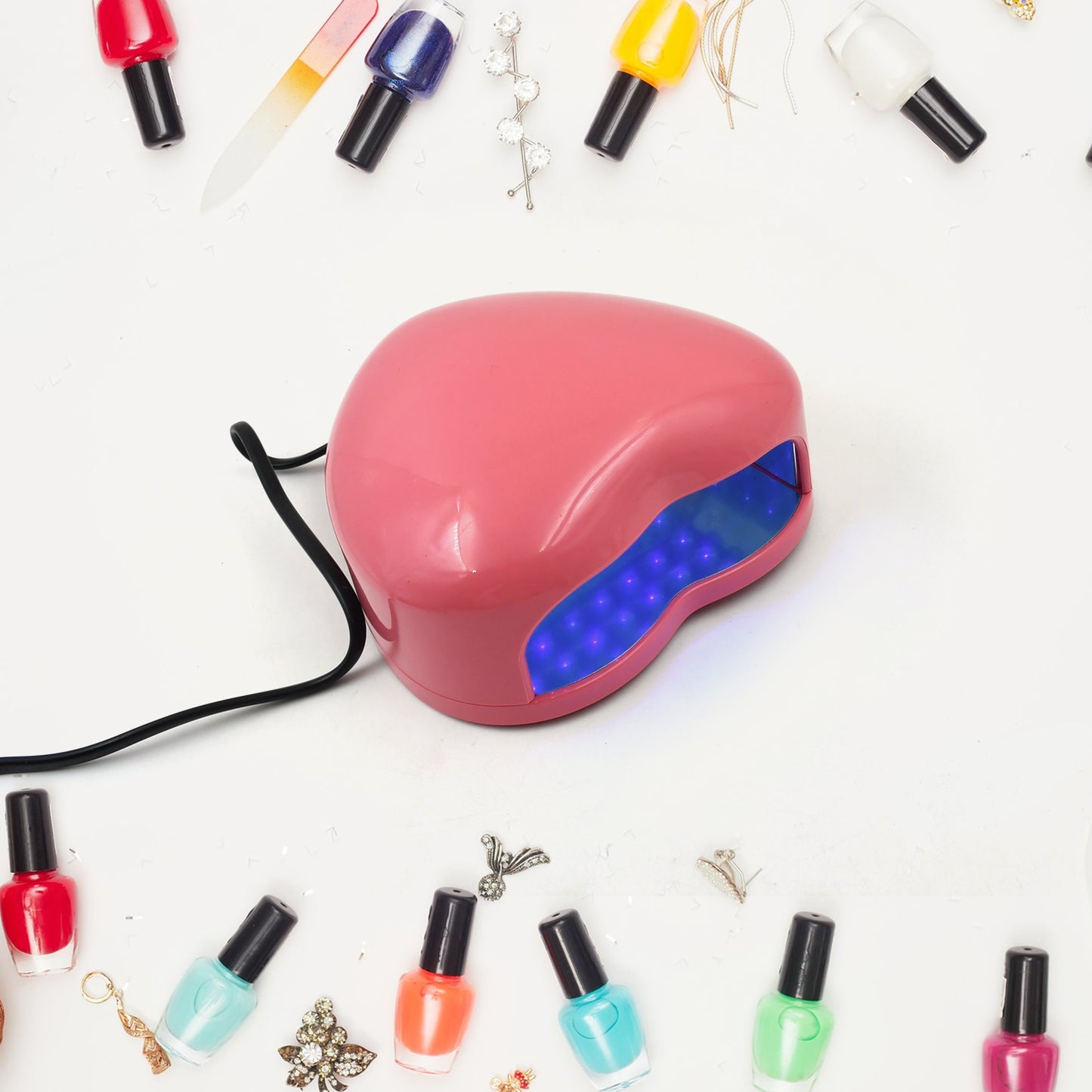 Led Uv Lamp Nail Dryer Gel Nail Lamp Nail Polish Curing Lamp (1 Pc Mix Design) - Springkart 