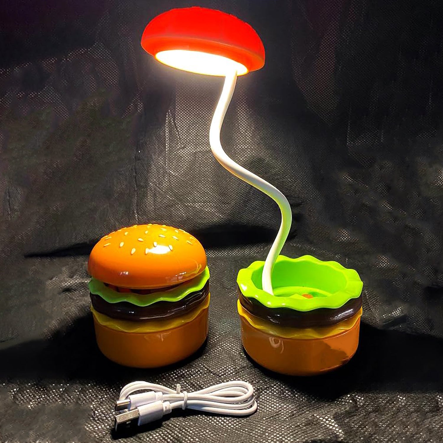 Burger Delight Folding Led Night Lamp (1 Pc) - Springkart 