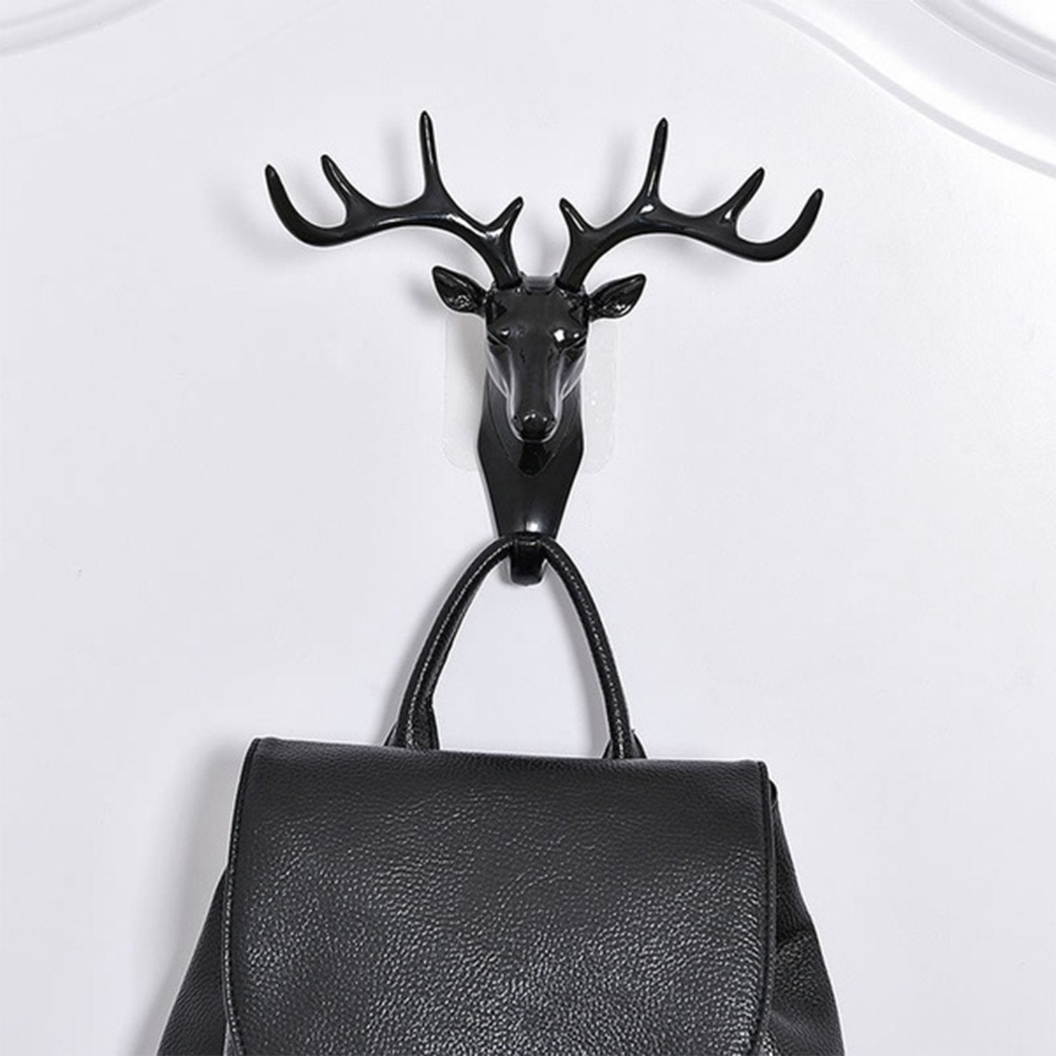 1743 Deer Head Self Adhesive Wall Door Hook Hanger - Springkart 