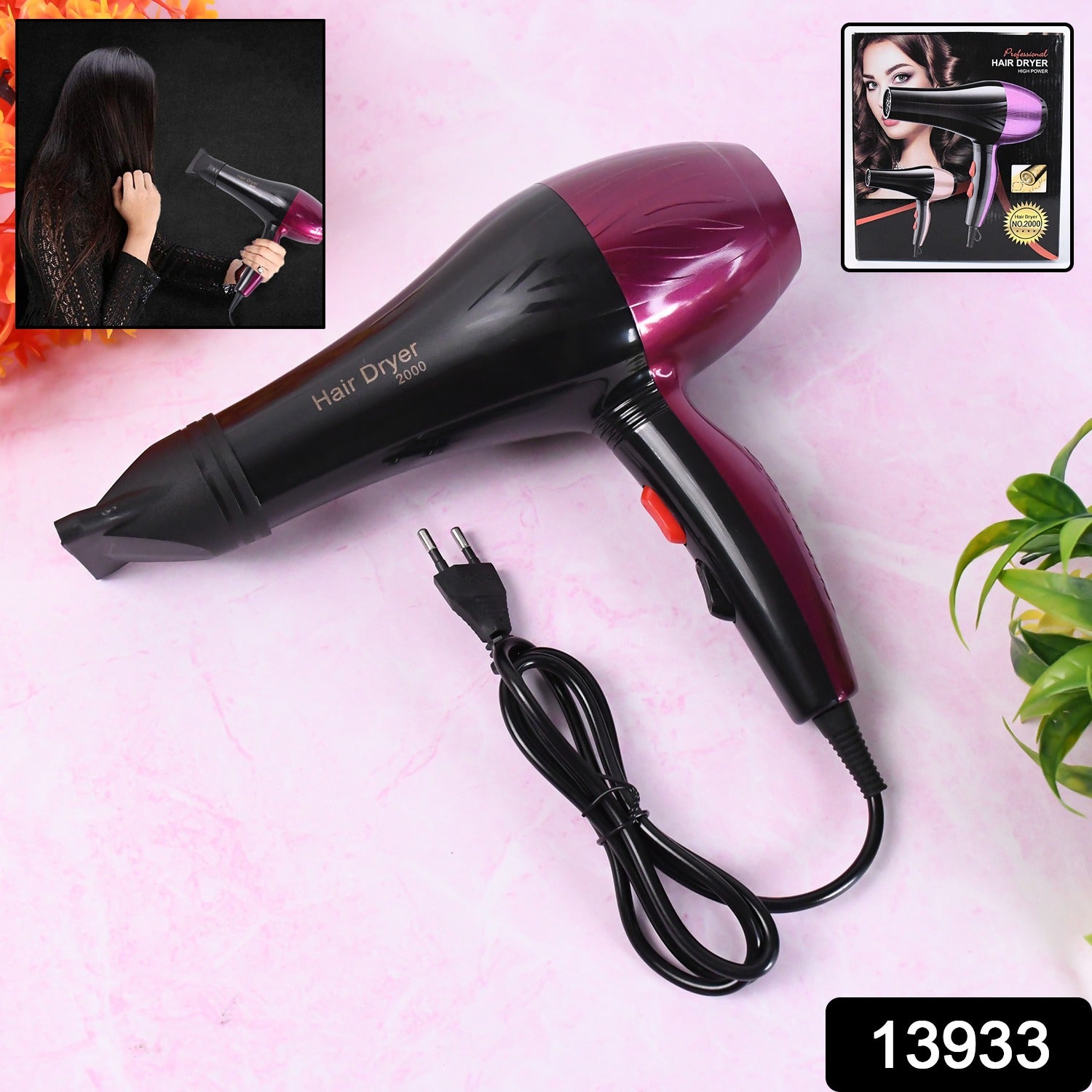 Professional High Power Multi Purpose Hair Dryer Salon (220v50-60hz 1 Pc) - Springkart 