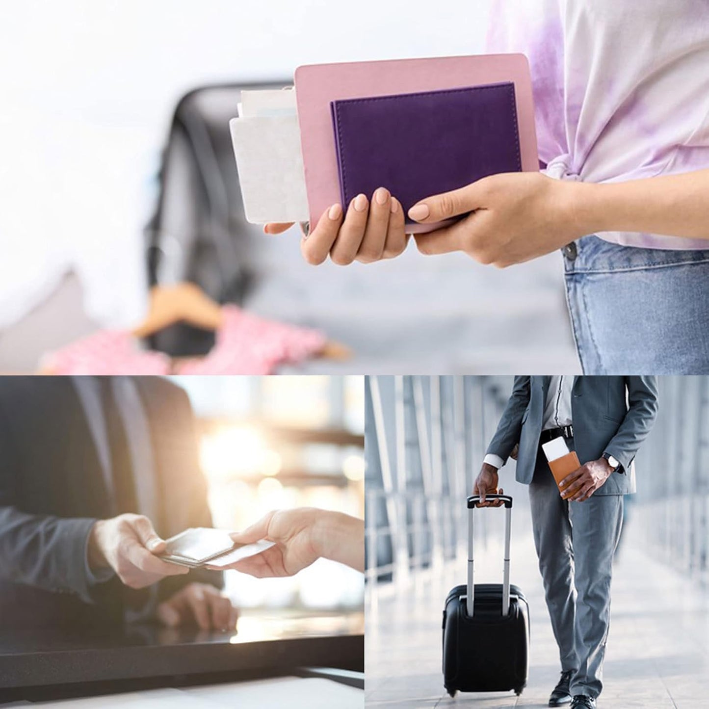 Passport Holder Cover Pu Leather Travel Wallet Case (1 Pc 1511 Cm) - Springkart 