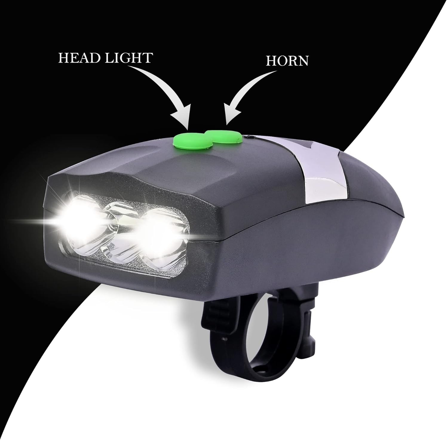 Bicycle 3 Led White Headlight Lamp (1 Pc Battery Not Included) - Springkart 
