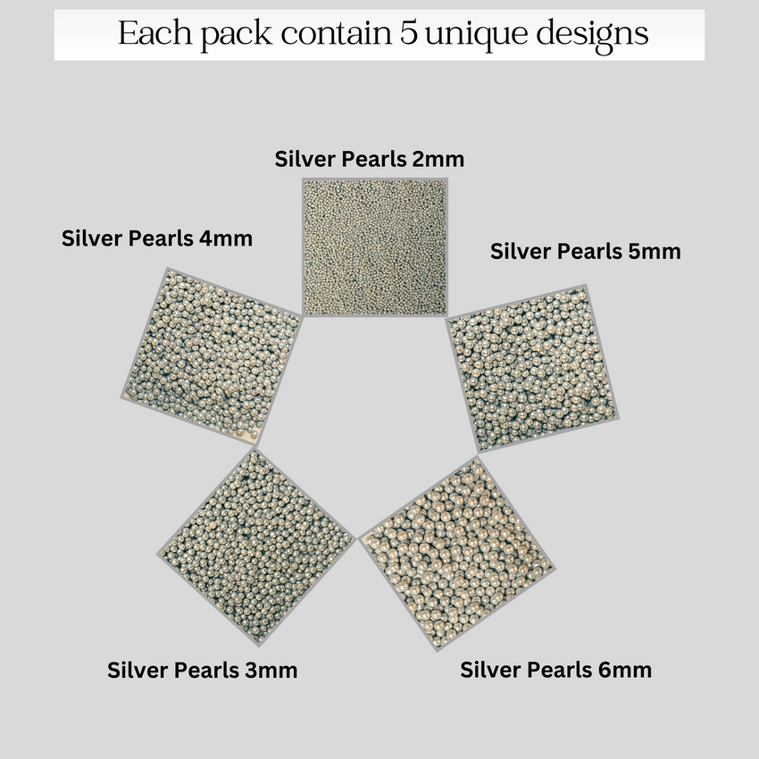 Shimmering Sliver Disco Balls Assorted Sprinkles (DB-11) - 100Gms