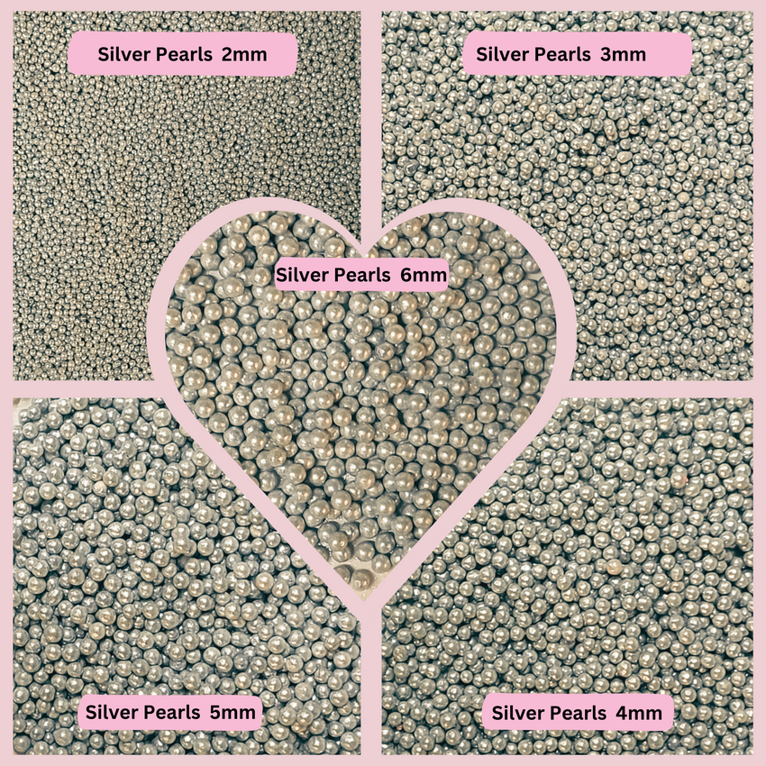 Shimmering Sliver Disco Balls Assorted Sprinkles (DB-11) - 100Gms