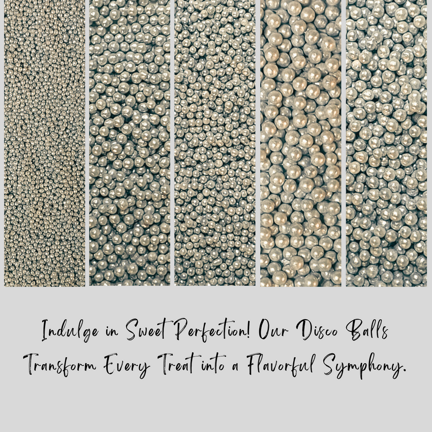 Shimmering Sliver Disco Balls Assorted Sprinkles (DB-11) - 100Gms