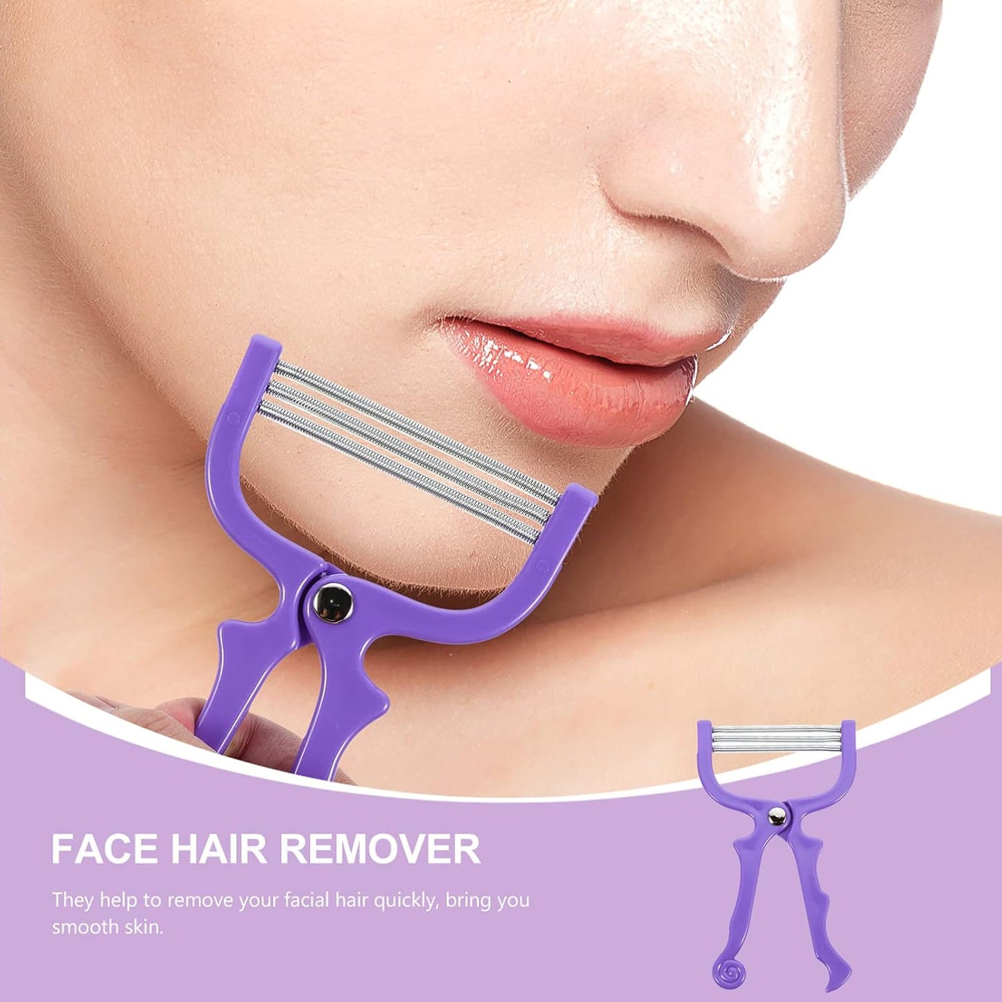 Facial Hair Remover Depilator Threading Hair Removal Face (1 Pc) - Springkart 