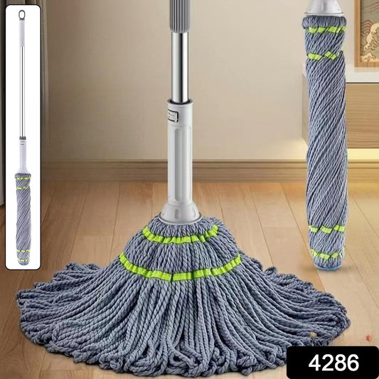 Squeeze Twist Mop Self Wringing Mop Stainless Steel Handle (1 Pc) - Springkart 