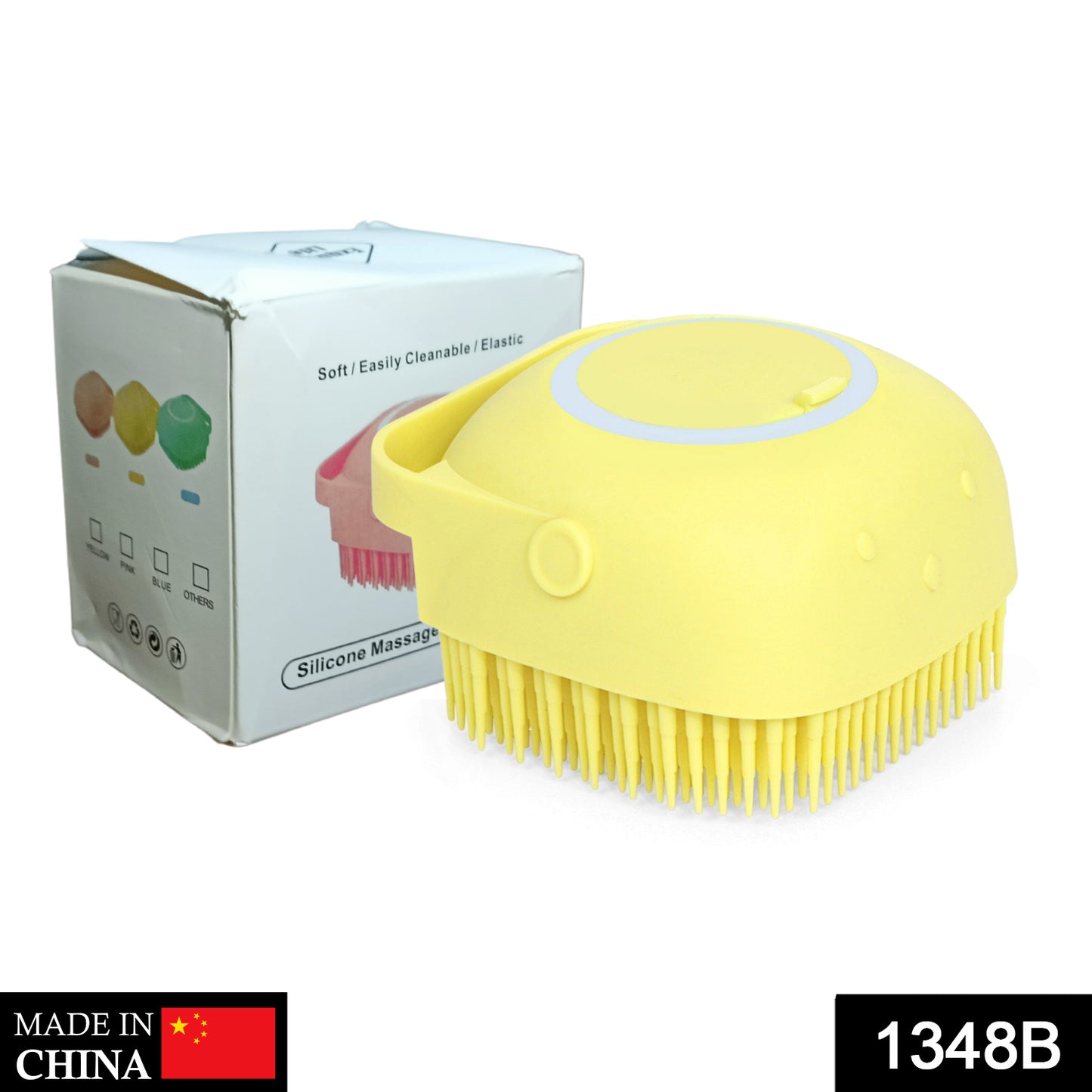 1348b Silicone Massage Bath Body Brush With Shampoo Dispenser - Springkart 