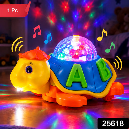 Musical Tortoise Toy With 3d Led Light Projector For Kids (1 Pc)