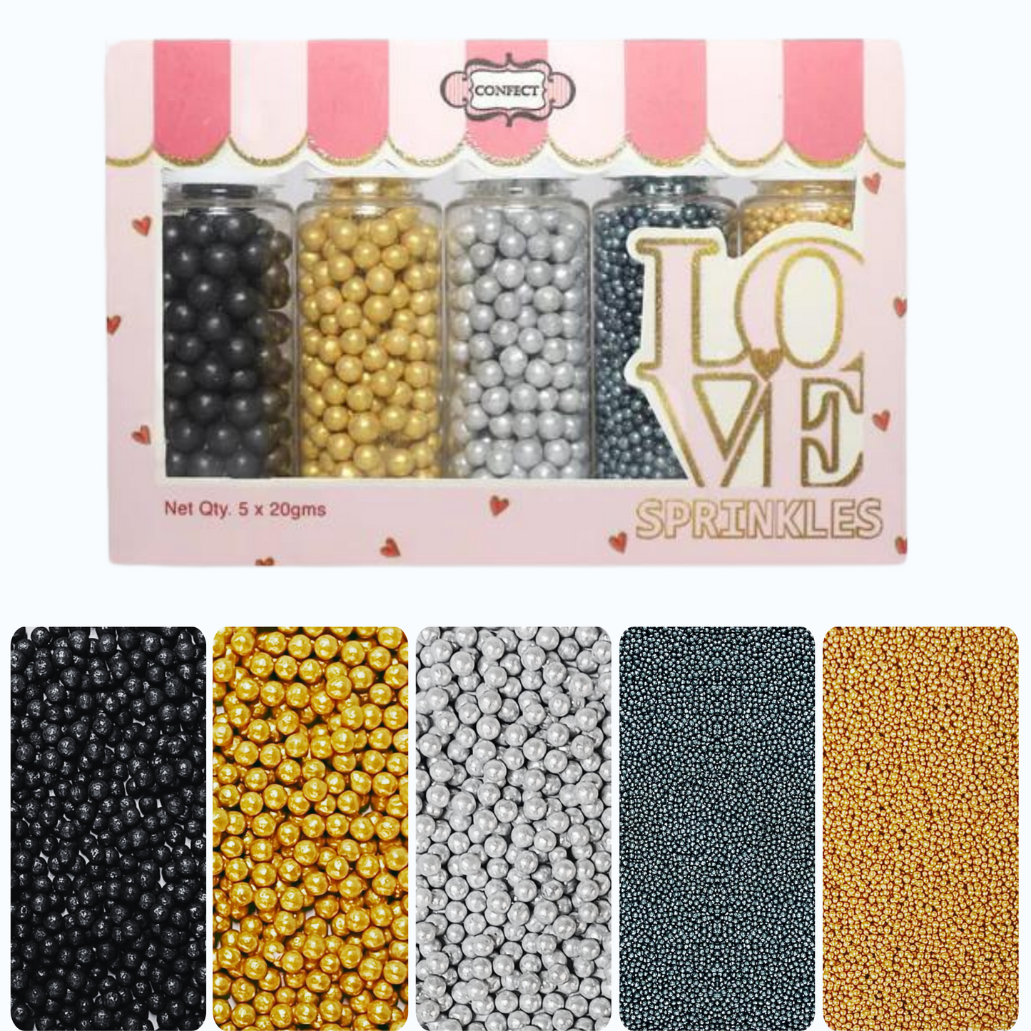 Galaxy Disco Balls Assorted Sprinkles (DB-15) - 100Gms