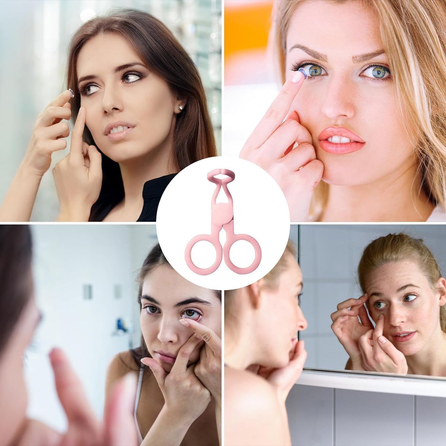 Plastic Ergonomic Women Eye Care Contact Lenses Inserter Remover Tool (1 Pc) - Springkart 