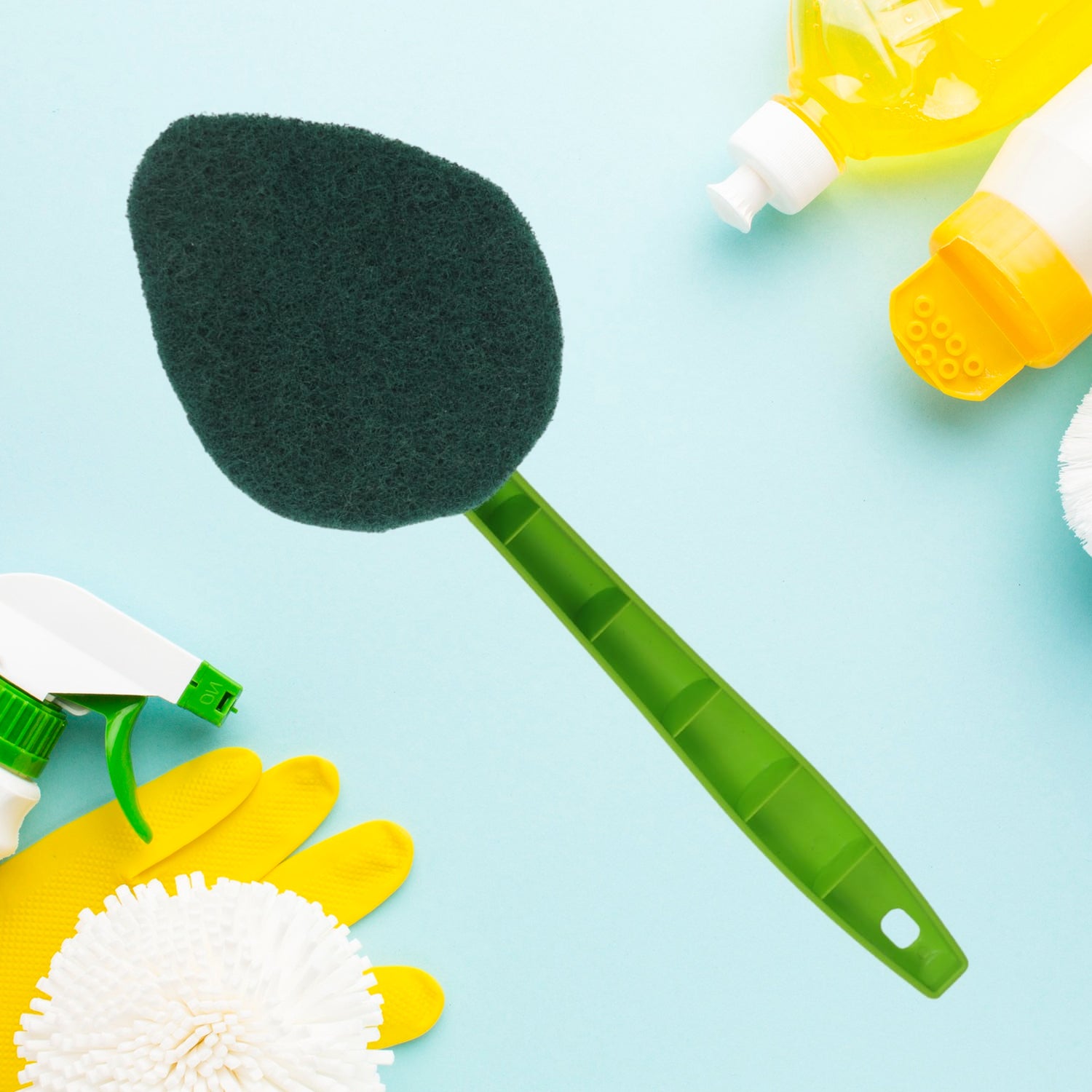 Scrubber Hockey With Long Handle (1 Pc) - Springkart 