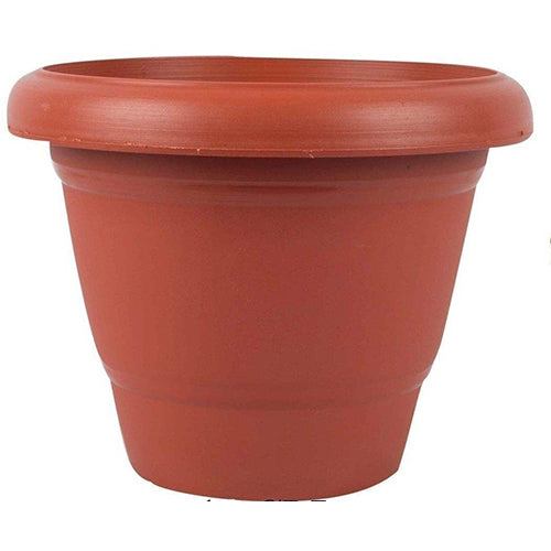 Garden Heavy Plastic Planter Pot / Gamla (Brown, Pack of 1) - Springkart 