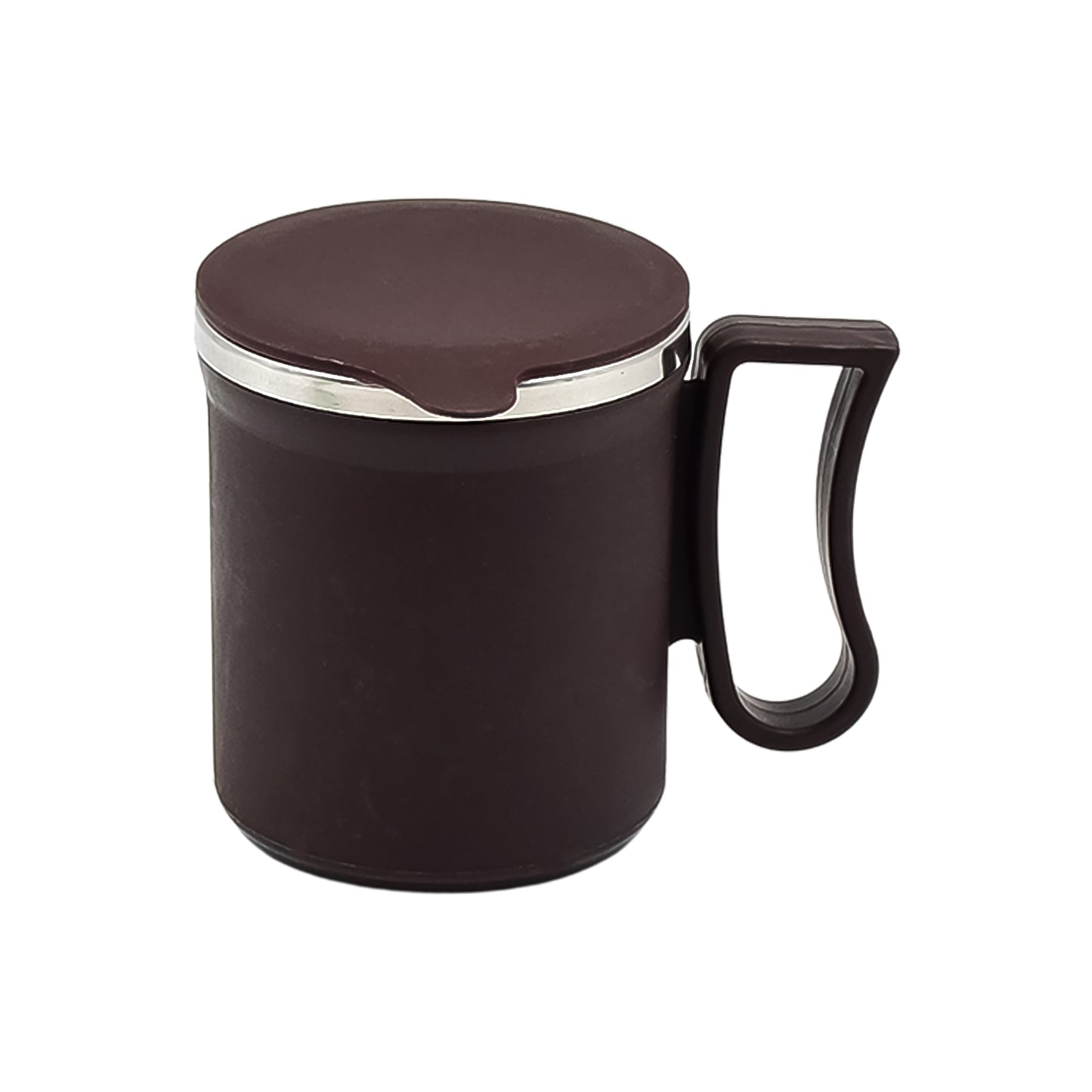 Coffee Mug With Lid And Handle-plastic Covered Stainless Steel Mug (Random Color Approx 200 Ml) - Springkart 