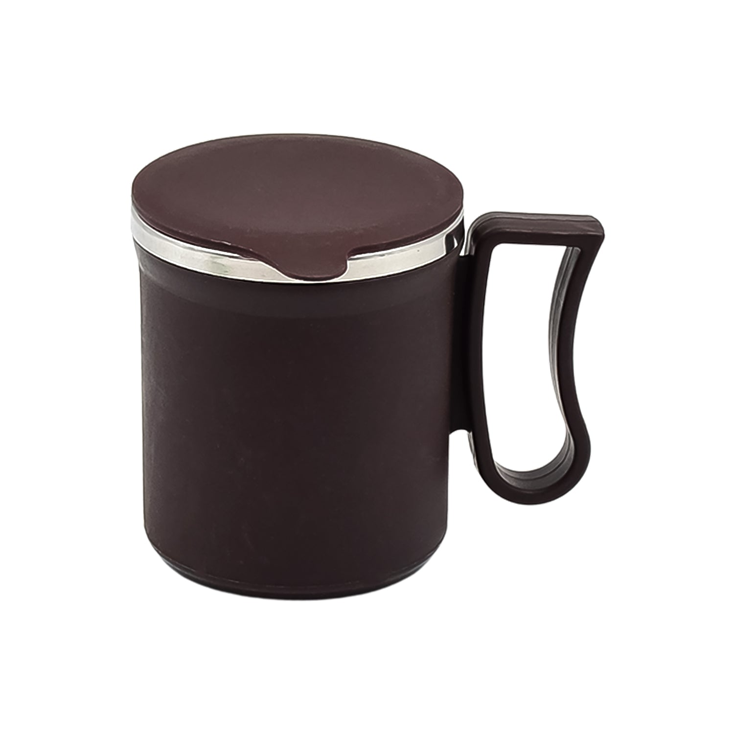 Coffee Mug With Lid And Handle-plastic Covered Stainless Steel Mug (Random Color Approx 200 Ml) - Springkart 