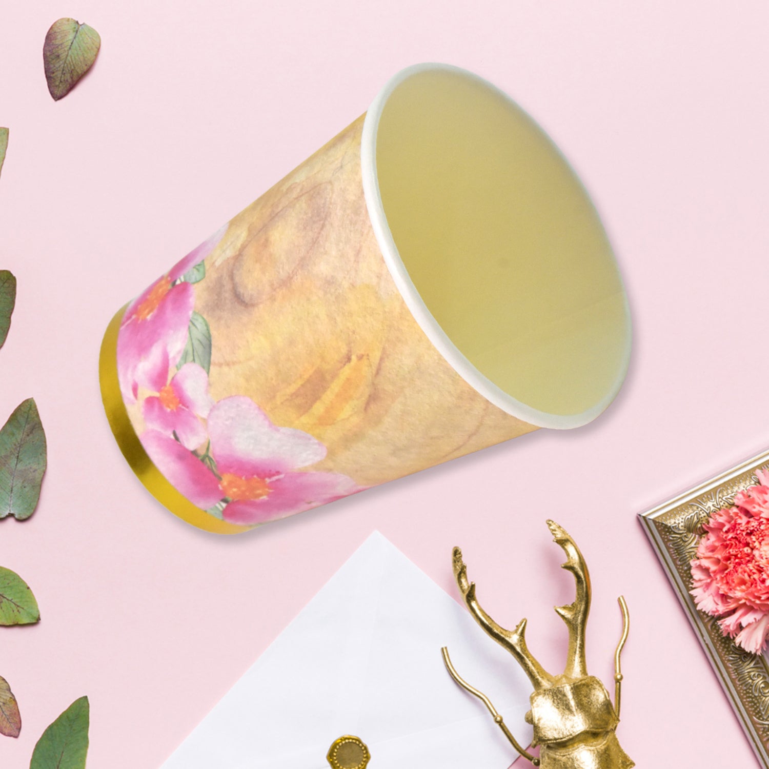 Disposable Paper Cups Disposable Tea Coffee Cups (24 Pcs Set Mix Color Design) - Springkart 