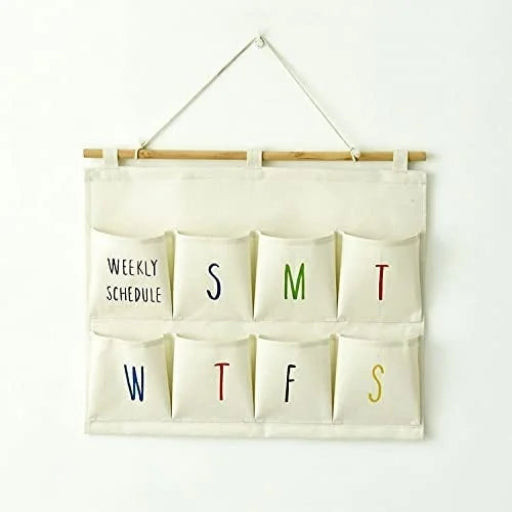 Weekly Schedule Hanging Bag, Plan Weekly Activities Day Wise With Hanging Bag