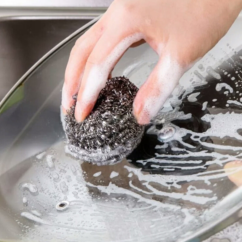 Round Shape Stainless Steel Ball Scrubber - Springkart 