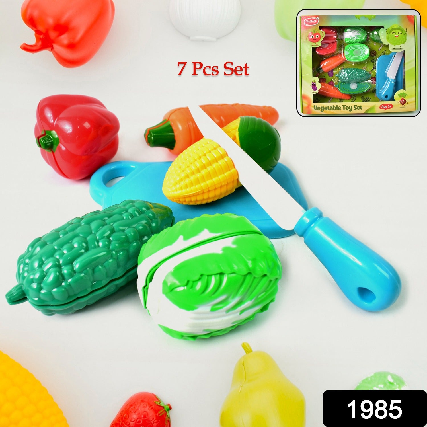 Realistic Slice-able Fruits And Vegetables Cut In 2 Part Play Toy Set - Springkart 