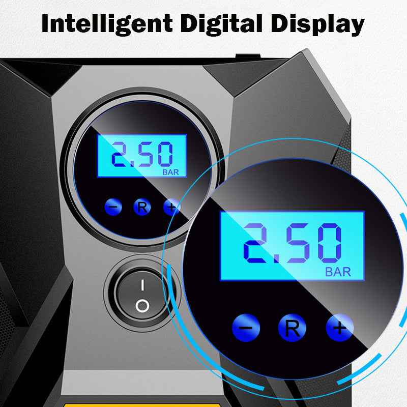 Digital Car Tyre Inflator Portable Air Compressor Pump - Springkart 