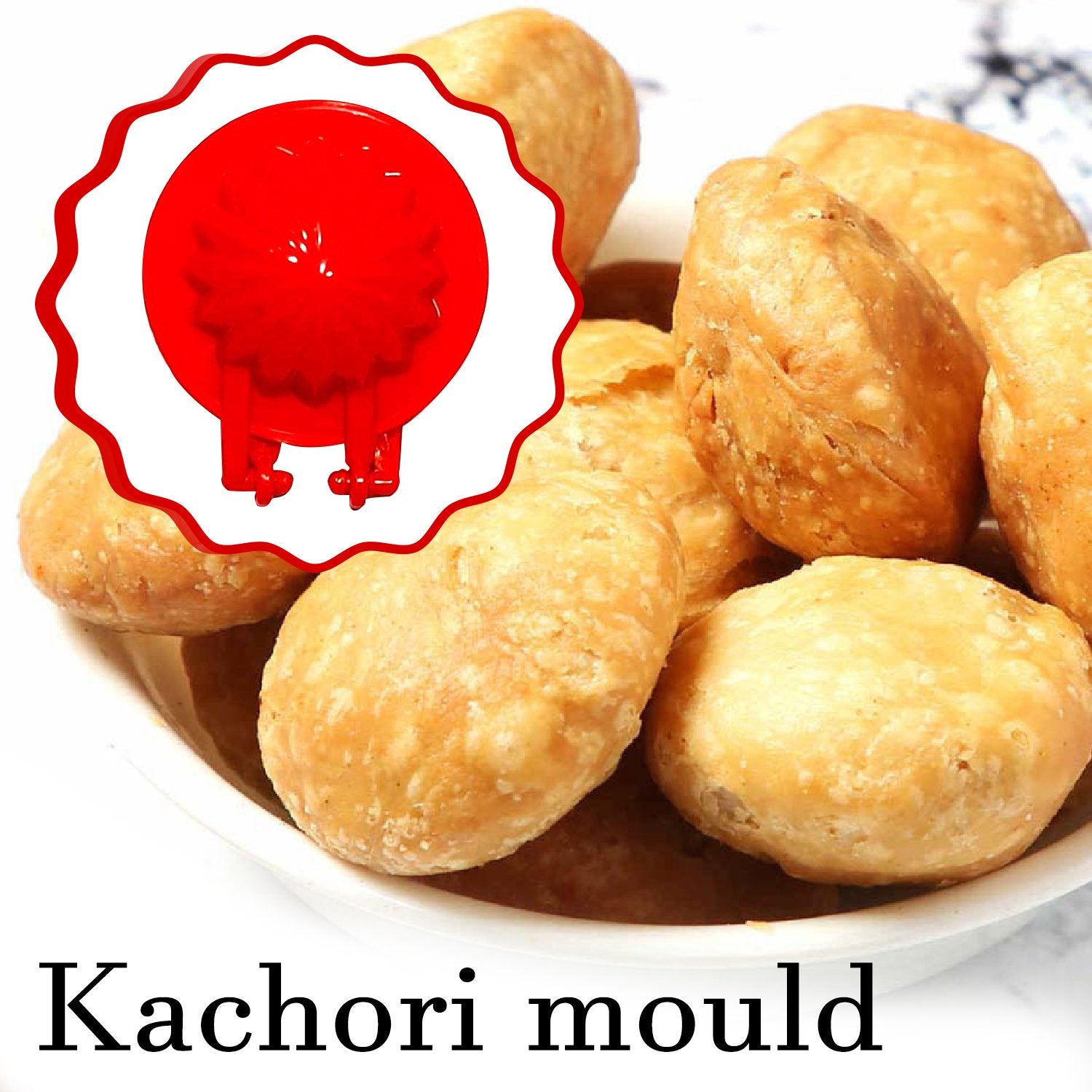 2403 4 Pcs Plastic Red Kitchen Tool Mould Dough Press - Springkart 