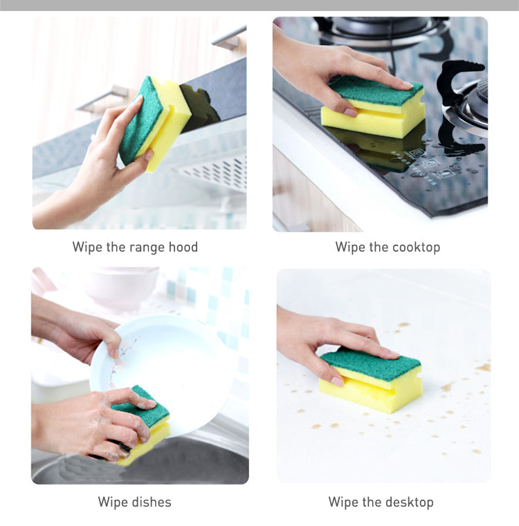 Scrub Sponge 2 in 1 PAD for Kitchen, Sink, Bathroom Cleaning Scrubber - Springkart 