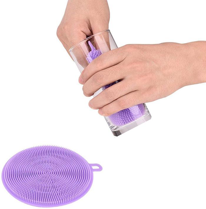 Silicone Dish Scrubber Sponge Mildew Free, Non Stick, Heat Resistant - Springkart 