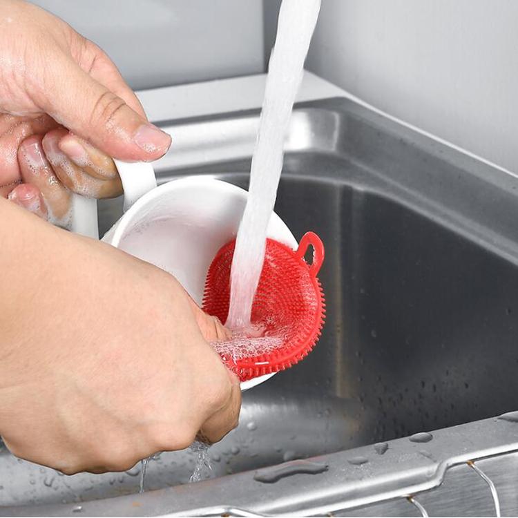 Silicone Dish Scrubber Sponge Mildew Free, Non Stick, Heat Resistant - Springkart 