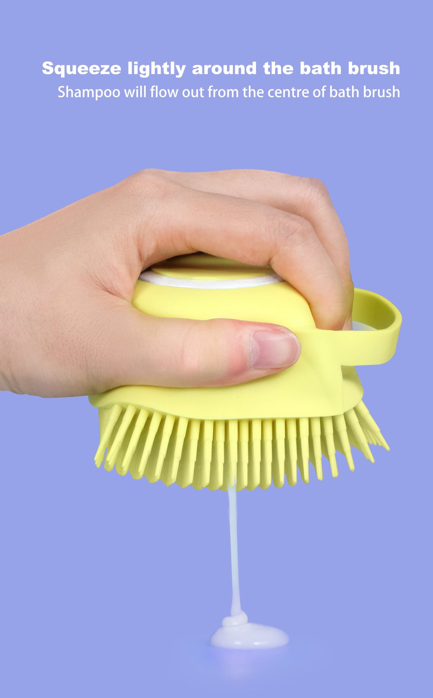1348b Silicone Massage Bath Body Brush With Shampoo Dispenser - Springkart 