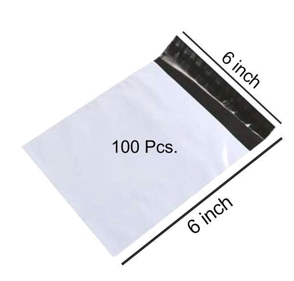 0925 Tamper Proof Courier Bags (06x06 Inch) Pack Of 100pcs - Springkart 
