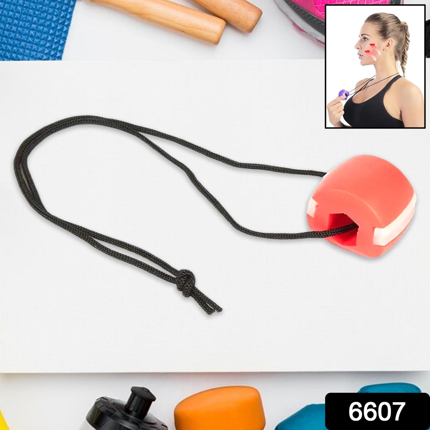 Pink Jawline Exerciser Tool For Men Women - Springkart 