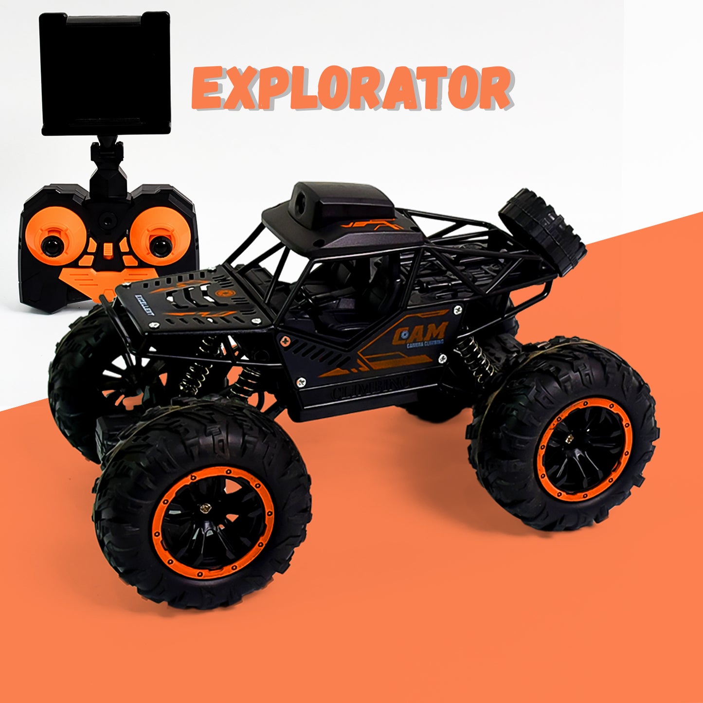 17901 Remote Control Car With Camera Off-road Remote Control Truck Monster Trucks For Boys 8-12 Birthday Gift For Kids Adults Gift For Boys And Girls Hd Camera Rock Crawler Monster Truck Toy - Springkart 
