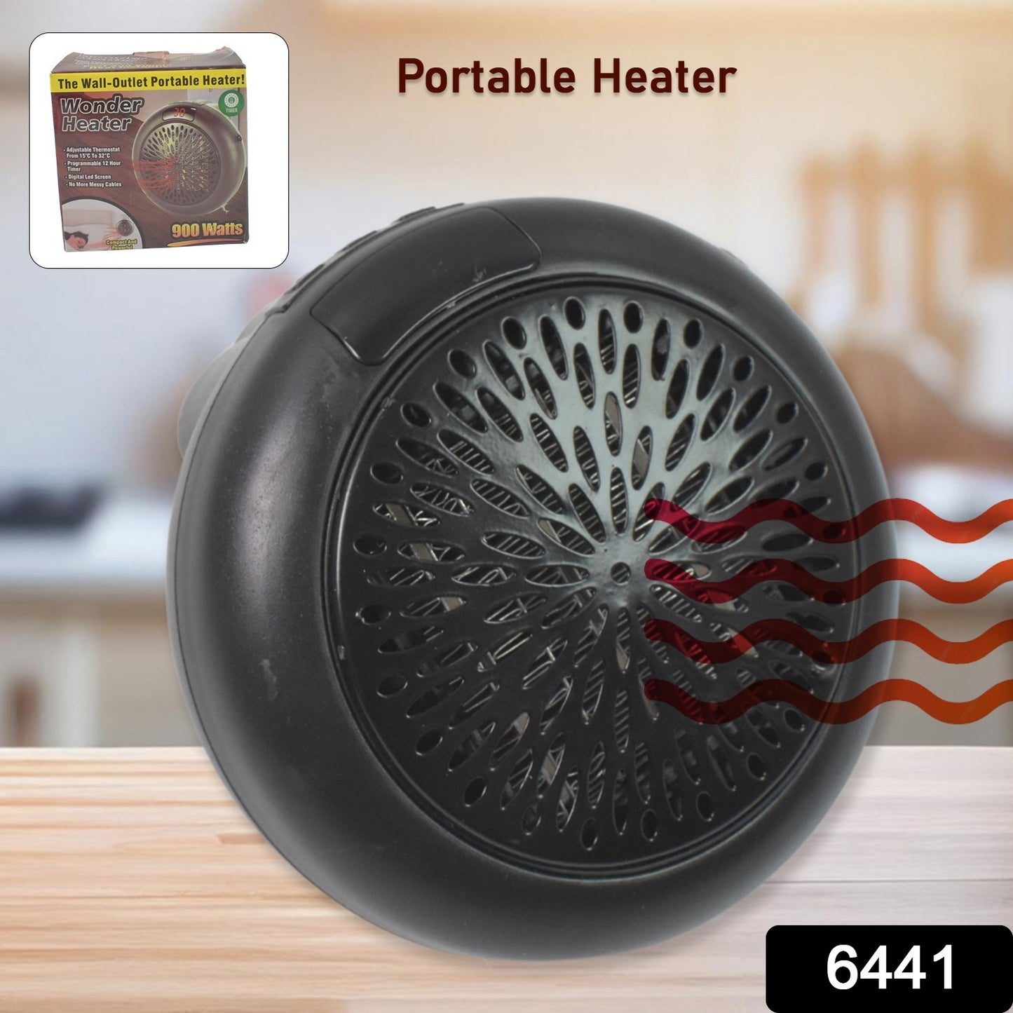 Room Heater For Home Office Camper Led Screen Portable Wall Heater (900w 1 Pc) - Springkart 