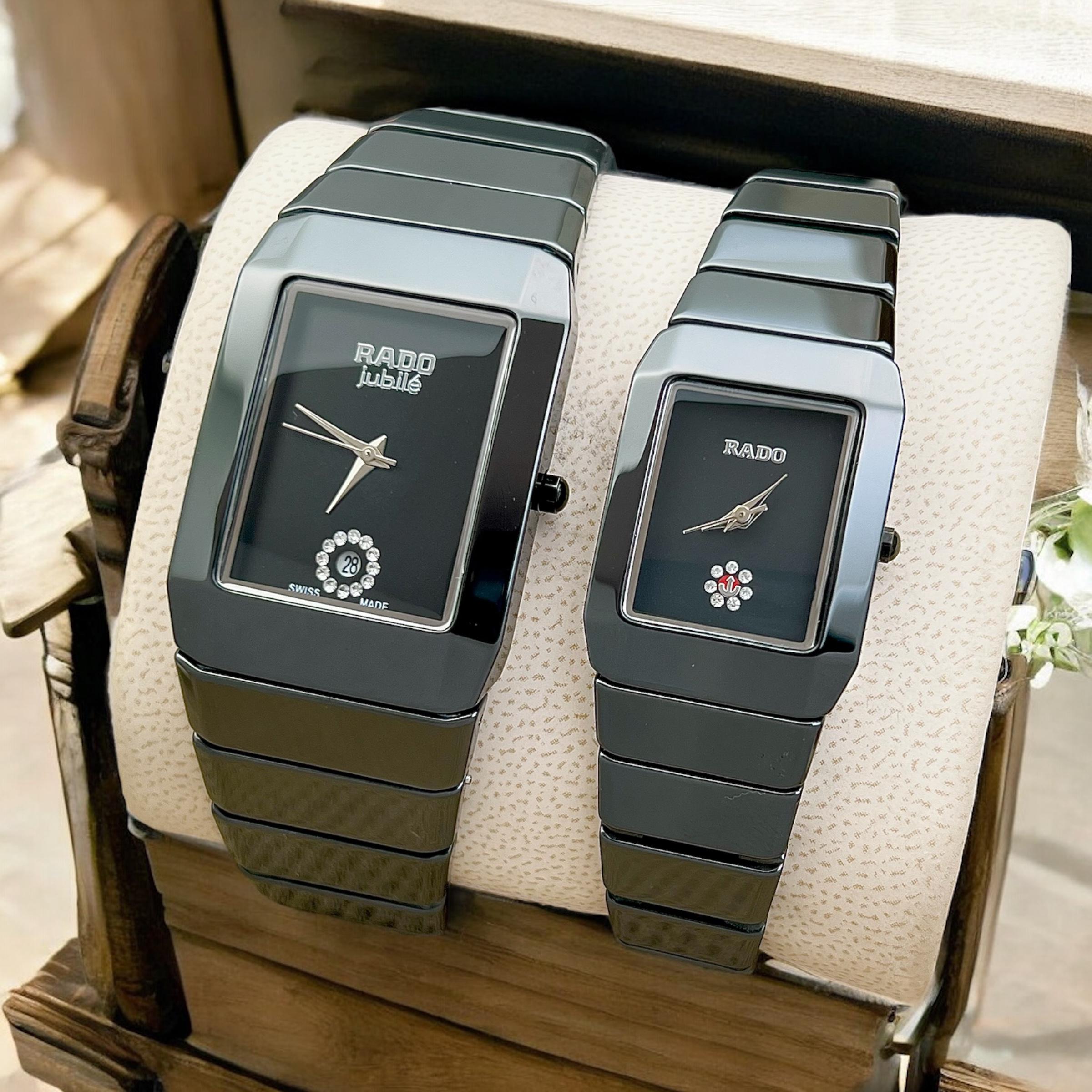 Rado Elegant Couple Watch Set – Full Ceramic, Date Display