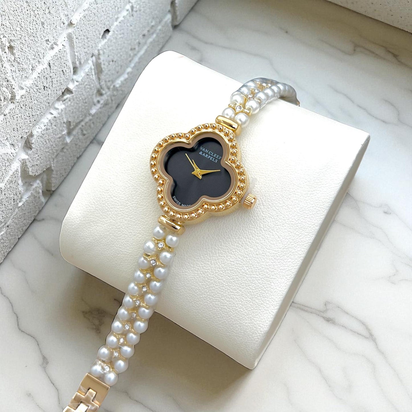 Van Cleef & Arpels Designer Pearl Strap Watch for Women