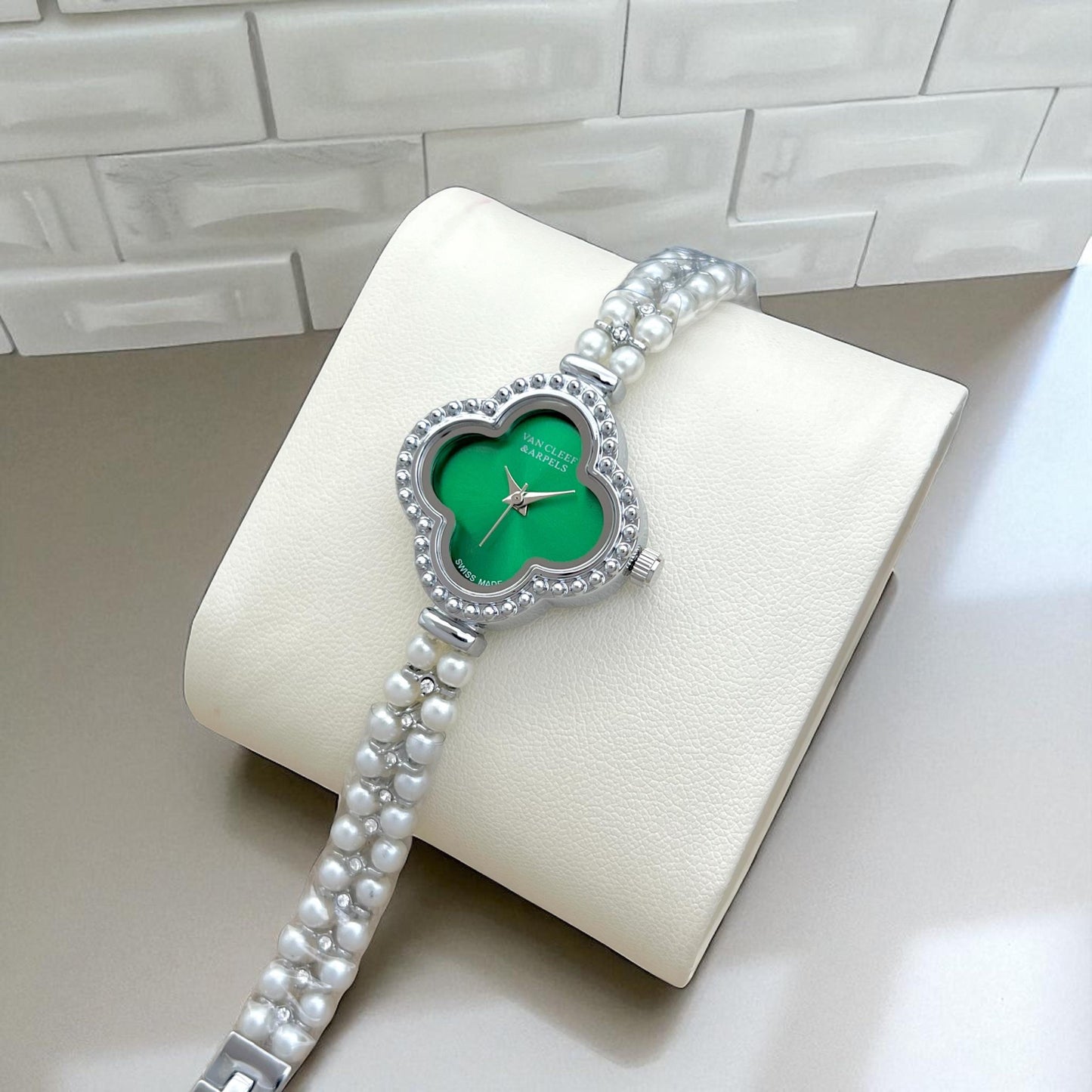 Van Cleef & Arpels Designer Pearl Strap Watch for Women