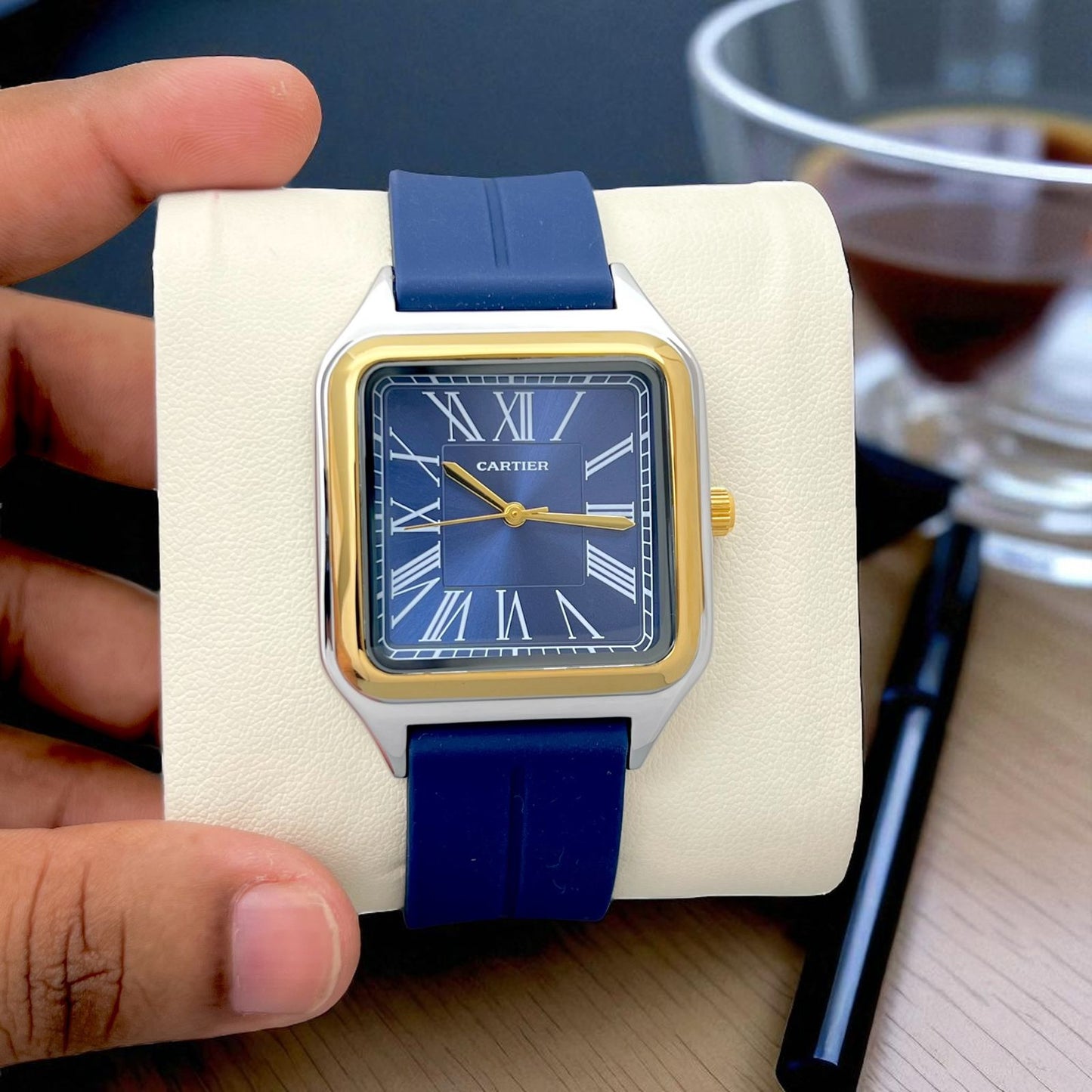 Cartier-Inspired Slim Men’s Watch