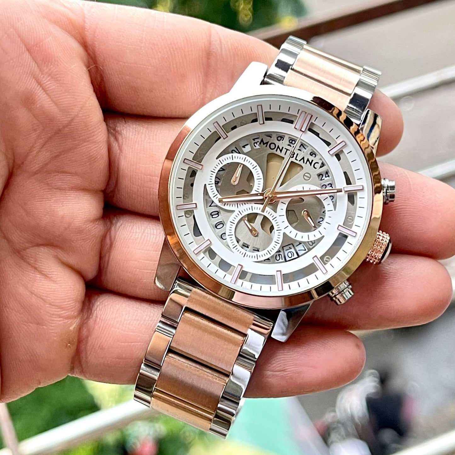 MontBlanc steel Chronograph Collection Men's Watch