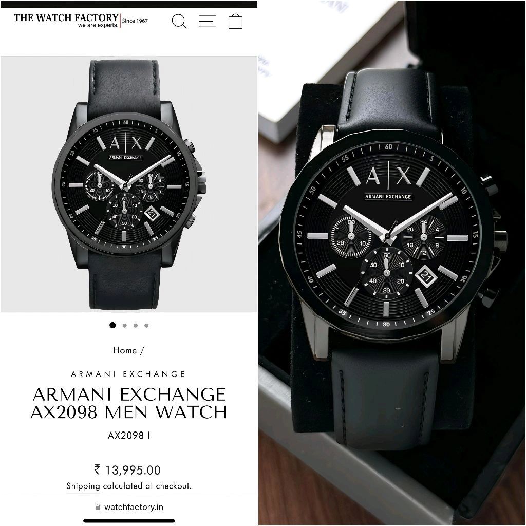 ARMANI EXCHANGE MENS BLACK