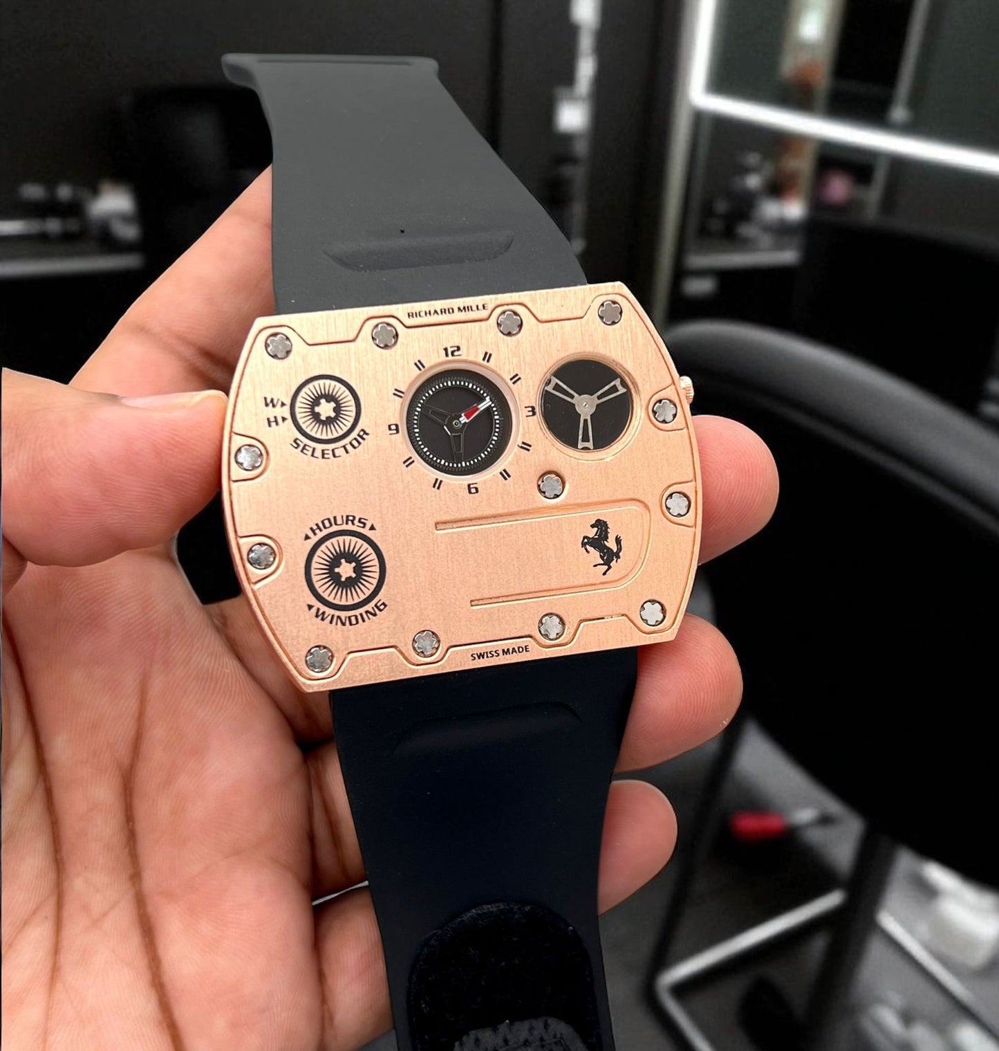 *Richard Mille RM UP-01 Ferrari Ultraflat  Titanium Silver Dial  Limited Edition😍*