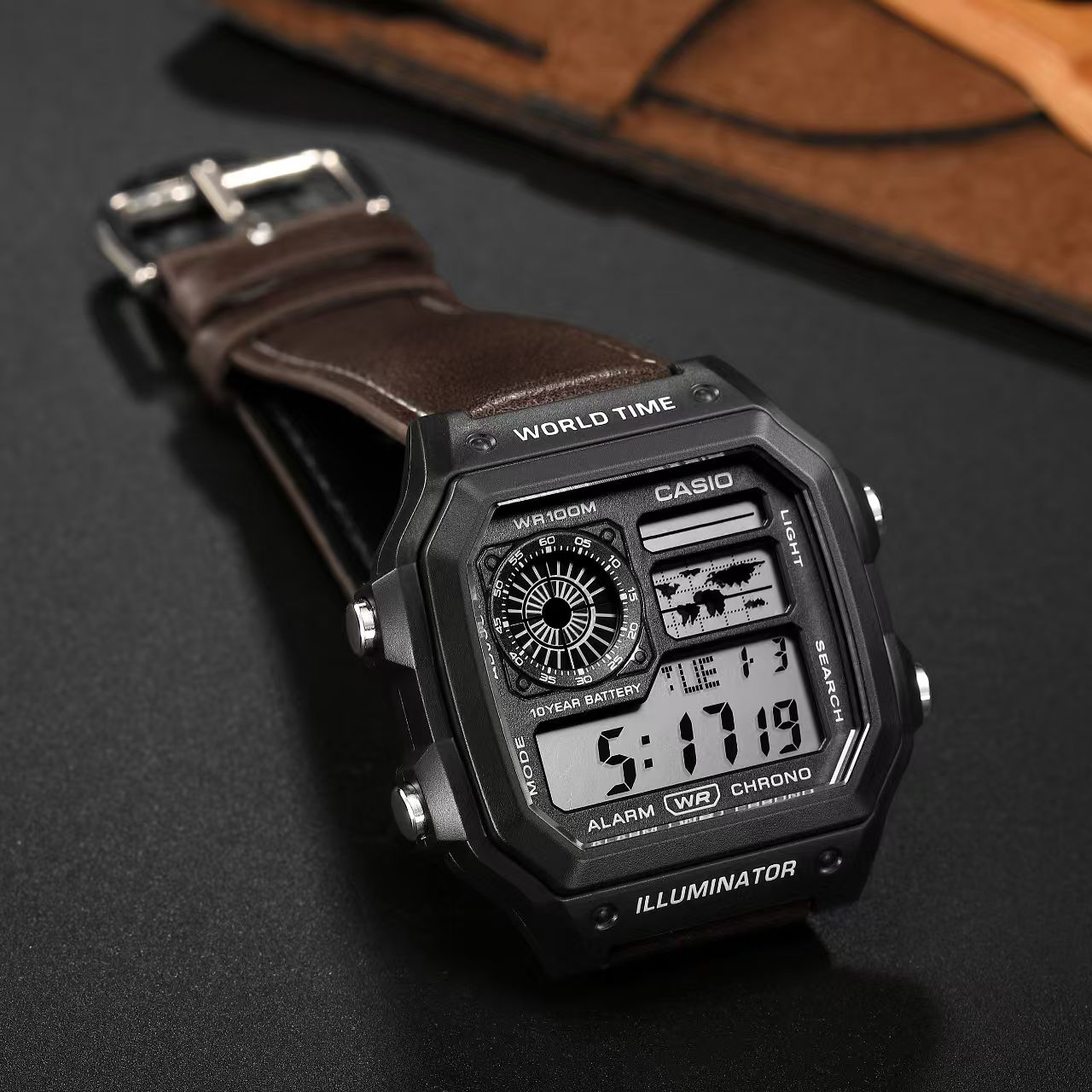 CASIO Bold style, practical functionality multifunctional digital watch
