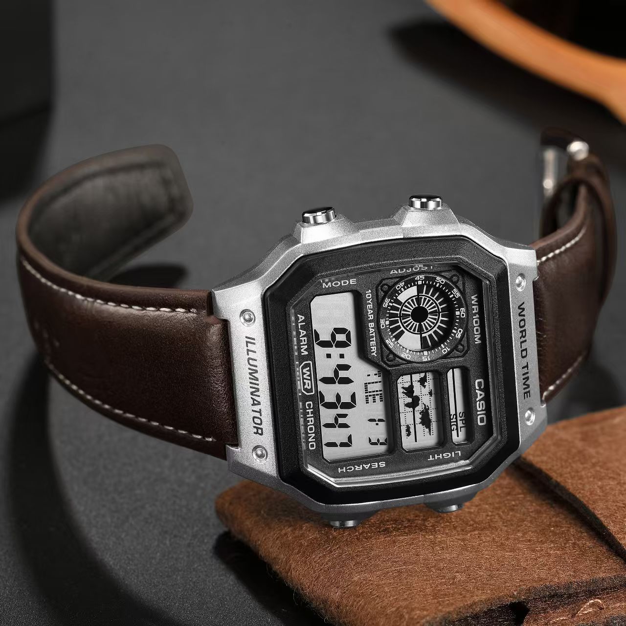 CASIO Bold style, practical functionality multifunctional digital watch