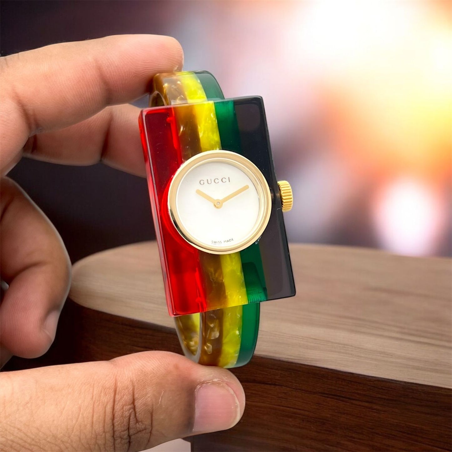 Gucci Black & Gold multi color Women's Swiss Watch – Minimalist Luxury